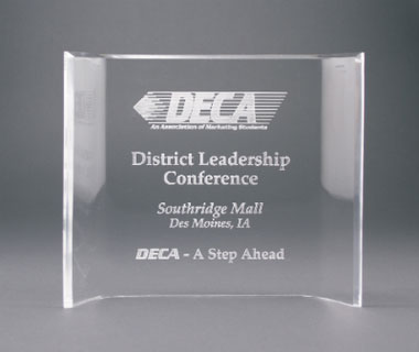 clear acrylic recognition award